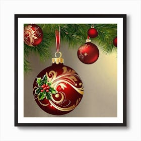 Christmas Ornaments 103 Art Print