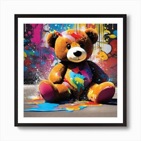Teddy Bear Painting Art Print