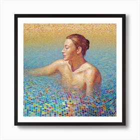 Woman In The Water 2 Art Print