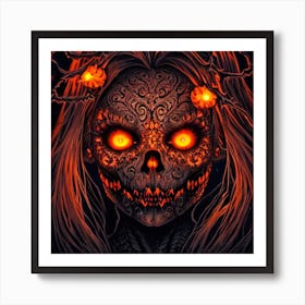 Halloween Skull Art Print