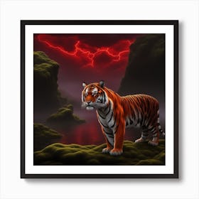 Tiger In The Forest Art Print