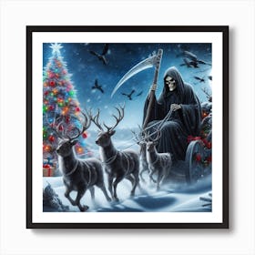 The grim reaper santa (Variant 4) Art Print