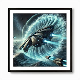 Cascade Sovereignty Scifi Aqua Bastion Shield 2 Art Print