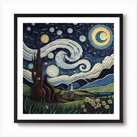 The starry night Art Print