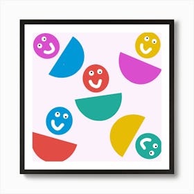 Smiley Faces Art Print