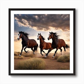 Majestic Herd in Motion Art Print