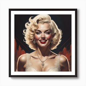 Marilyn Monroe Smiling Art Print
