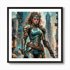 Warrior In Armor Art Print