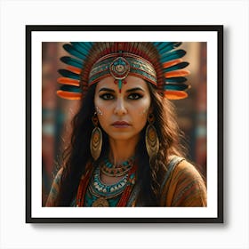 Beautiful Aztec Woman Art Print