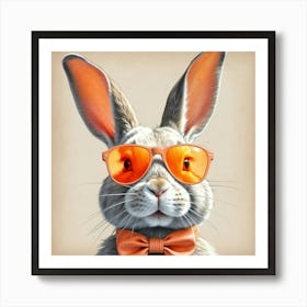 Rabbit In Sunglasses 15 Art Print