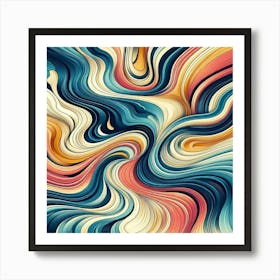 Abstract Wavy Pattern 17 Art Print