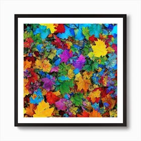 Colorful Autumn Leaves Art Print