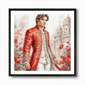 Prince In Red Art Print