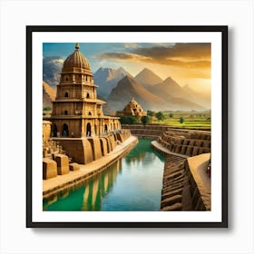 Firefly The People Of The Indus Valley Civilization Lived In Well Planned Cities With Advanced Infra Art Print