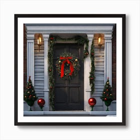 Christmas Door 72 Art Print