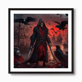 Pirate Skull Art Print