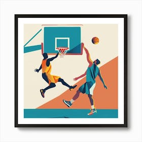 Basketball Player In Action Art Print