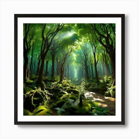 Mossy Forest Art Print