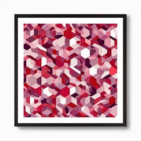 Pattern red white violet pink Art Print