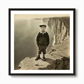 Vintage photograph of a boy Art Print