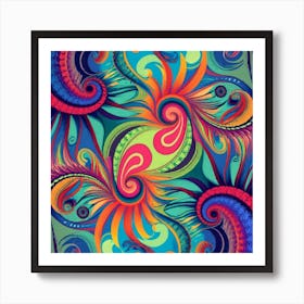 Psychedelic Paisley Art Print