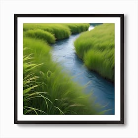 River In The Grass Art Print