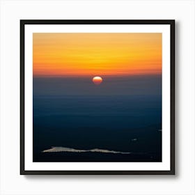 A Serene Tranquil Documentation Of Nature Capturing The Splendor Of Day Turning Into Dusk The Sky (5) Art Print