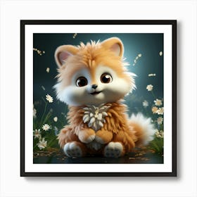 Cute Fox 38 Art Print