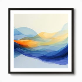 Abstract Wave Painting Art Print