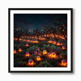 Orchard At Night Art Print
