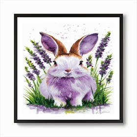 Lavender Bunny Art Print