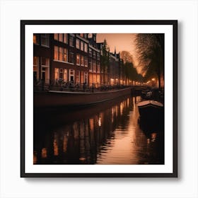 Amsterdam Evening View 02 Art Print