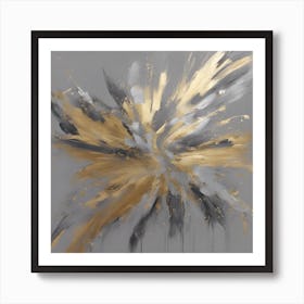 Gold Burst Art Print