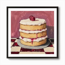 Pastel Tile Victoria Sponge 2 Art Print