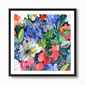 Watercolor Flowers N.o 2 Art Print