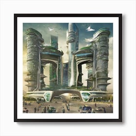 Futuristic City 189 Art Print