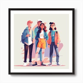 Group Of Friends 2 Art Print