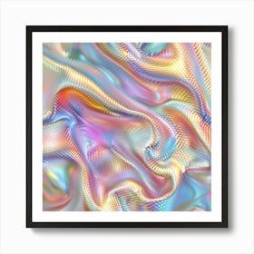 Abstract Holographic Background Art Print