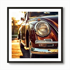 Door History Classic Detail Window Front Closeup Headlamp Sunlight Bumper Transport Auto (4) Art Print