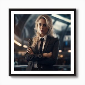 Woman In A Suit Art Print