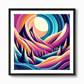 Abstract Landscape Painting 18 Art Print