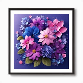 Paper Flowers 10 Art Print