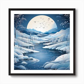 Winter Landscape 13 Art Print