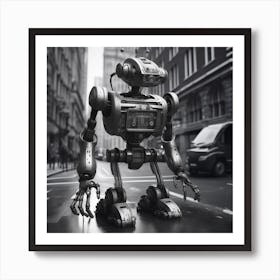 Robot In The City 110 Art Print