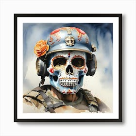 Day Of The Dead Skull 9 Art Print