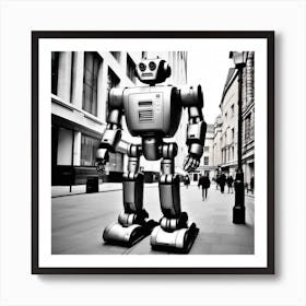 Robot In The City 10 Art Print