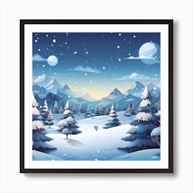 Winter Landscape 18 Art Print