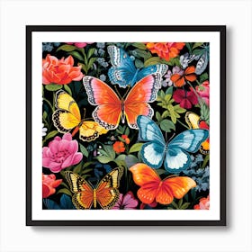 Butterfly Garden Art Print