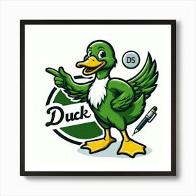 Duck Logo Art Print