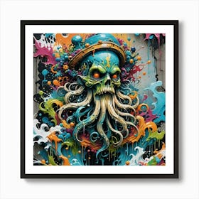 Octopus Skull Art Print